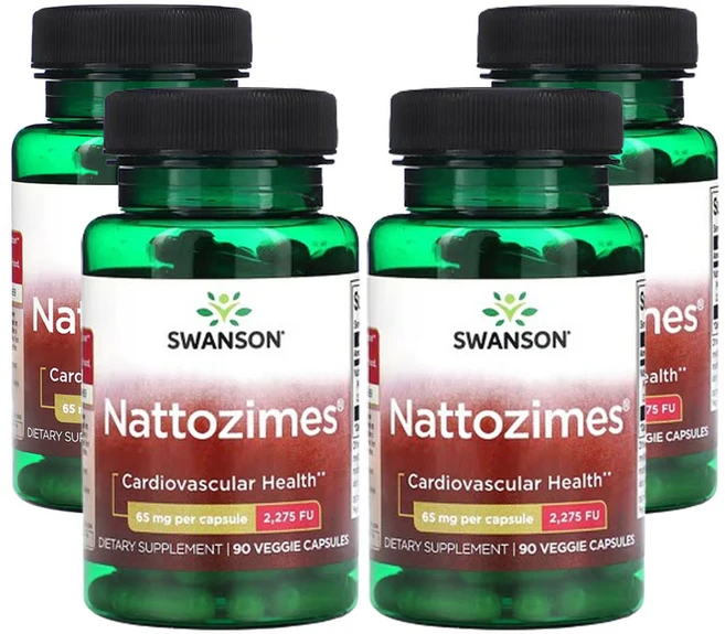 스완슨 나토자임 65mg 90 베지캡슐, 4개, 90정 - 쿠팡