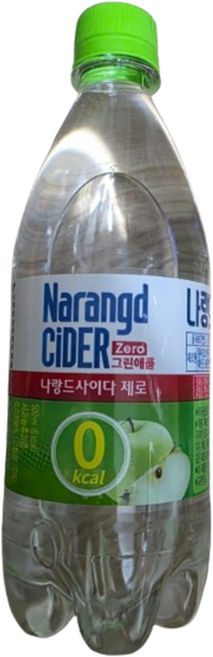 동아오츠카 나랑드 사이다 제로 그린애플, 500ml, 3개