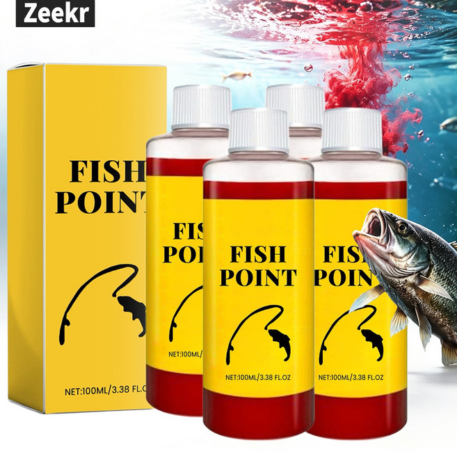 Zeekr 낚시 액상 집어제 레드웜 지렁이향 농축 미끼 첨가제 민물 송어 붕어 유인제, 4개, 100ml