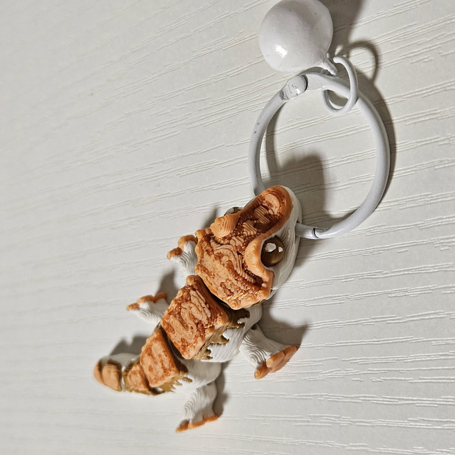 크레스티드 게코 도마뱀 키링, 1개, 화이트