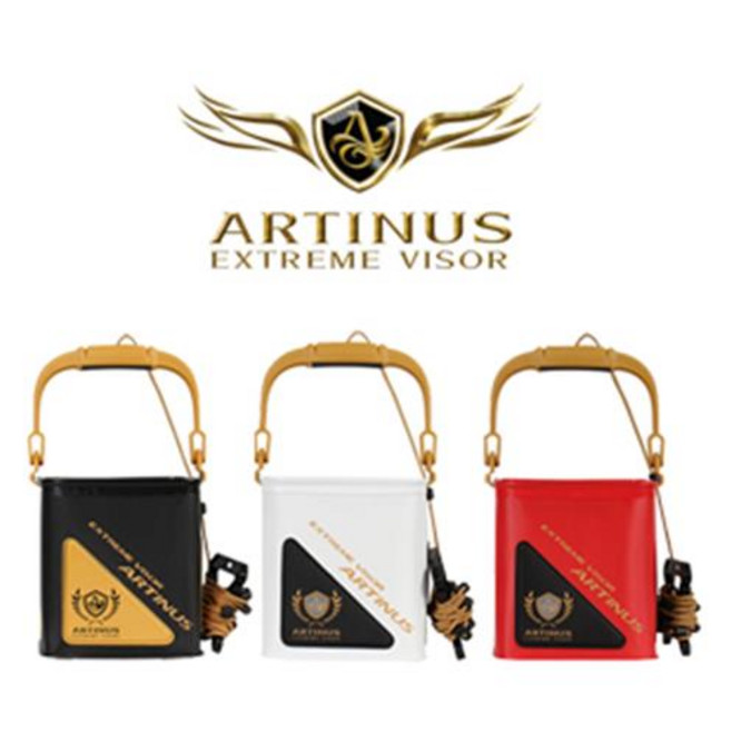 아티누스 사각두레박 AB-955 레드 화이트 블랙 낚시살림통 낚시두레박 낚시밑밥통, 1개