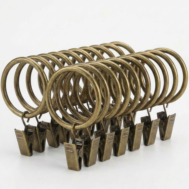 osshop 커튼 고리링 집게링 고리 집게, 엔틱 32mm, 20개, 커튼집게