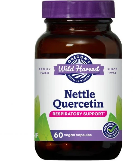 Oregons Wild Harvest 오리건 와일드 하베스트 쐐기풀 퀘르세틴 캡슐 비유전자변형 유기농 허브 보충제 60정, Oregons Wild Harvest 오리건 와일드 하 - 쿠팡