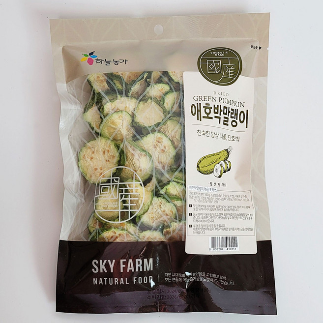 하늘농가 국산 애호박말랭이 100g, 1개