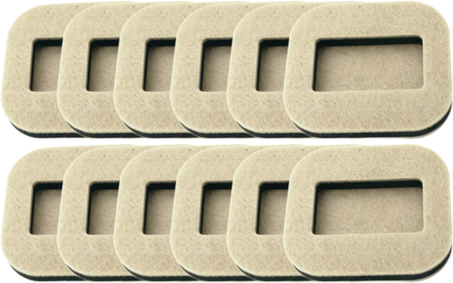 조니홈 의자 바퀴 고정 패드, 12개, 크림베이지