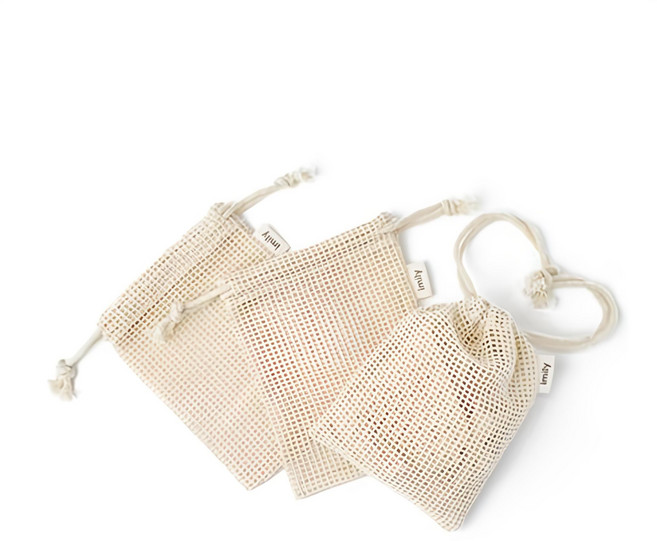 아이밀리 유기농 면 비누망, 3개, 네추럴