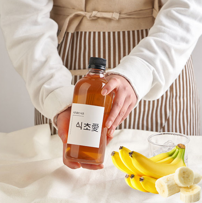 바나나식초 자연발효 수제 식초 500ml 식초 효능 쥬스 원액 먹는법 비니거, 1개