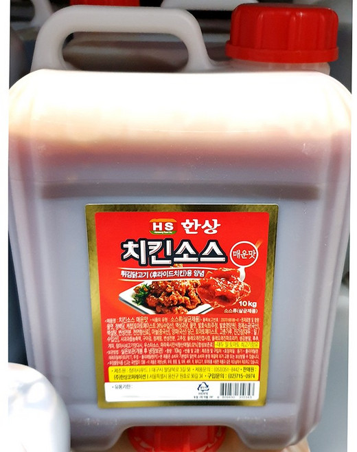 대용량 말통 매운맛 양념치킨소스 10kg 닭강정 양념 업소용 납품용 음식점용, 1개