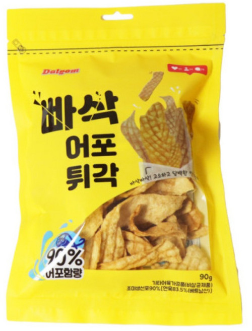 빠삭어포튀각 90g 쥐포튀김 꾸이맨, 1개