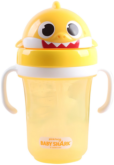 아이조움 아기상어 입체 빨대물통, 300ml, 1개, 혼합색상