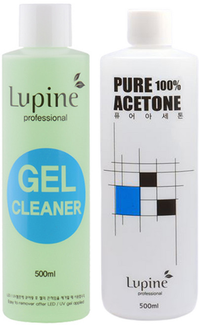 루핀 프리미엄 젤크리너 500ml + 루핀 퓨어100%아세톤 500ml_, 1개