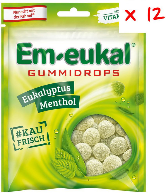 엠오이칼 검 드롭 유칼립투스 멘솔, 90g, 12개