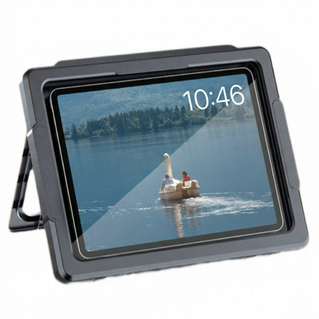 NEONANII 핸드폰 태블릿 다용도 방수 케이스 거치대, 1개, 블랙