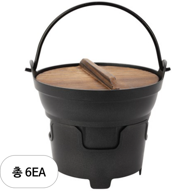 러브송 혼술 전골냄비 + 워머 세트, 6세트, 전골냄비(20cm) + 워머(14cm)