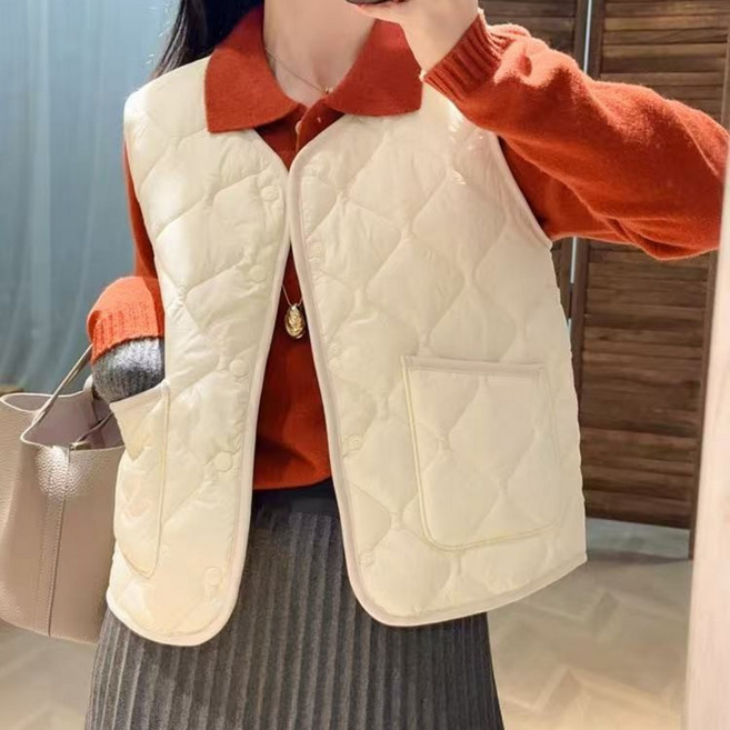 그린나래 따뜻한 여성 퀄팅 초경량 패딩조끼