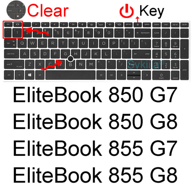 LED전구 HP EliteBook 665 G11 6 G1a 8 G1i 650 G10 655 G9 850 G8 855 G7 755 G6 G5 860 G5 865용 키보드 커버 보호, [03] Clear