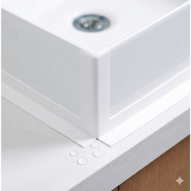 곰팡이방지 방수테이프 화이트 테두리 변기 가스레인지 곰팡이 욕실 화장실, 4개