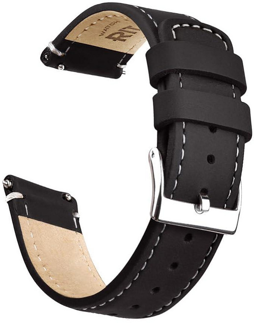 [호환] 퀵 릴리즈 가죽 시계 밴드 탑 그레인 스트랩 18mm 19mm 20mm 21mm 22mm 23mm 24mm 남성 여성용