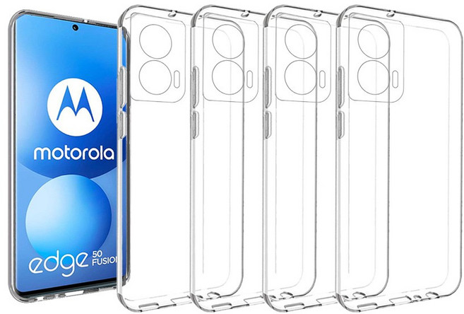 모토로라 엣지 50 퓨전 풀커버 투명 슬림핏 케이스 4개