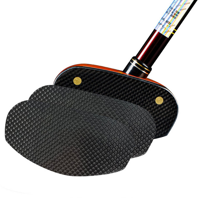 1+1 파크골프채 헤드 페이스 보호 100% 카본 보강제, 블랙, 2개