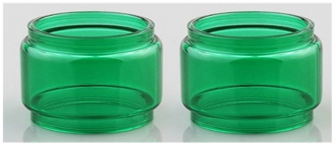 GEEKVAPE ZEUS X 메쉬/Zeus 듀얼 RTA 4ml/ZEUS 4 5ml/Zeus Sub Ohm 탱크 3 5ml 용 2pcs YUHETEC 컬러 버블 유리 튜브, ZEUS X mesh, 2pcs green