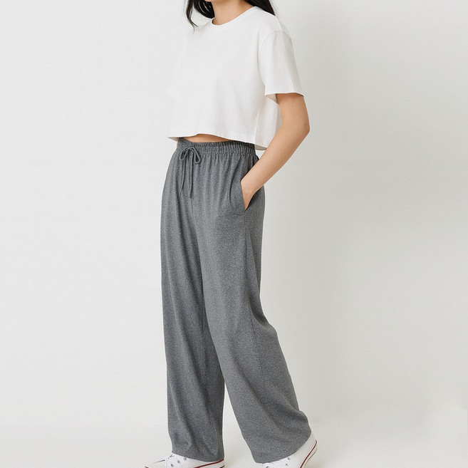 [찰랑찰랑 달라붙지않아 편안한 착용감] 여성 루즈핏 와이드 밴딩 트레이닝 팬츠 4종 택1 (S~2XL) PW546