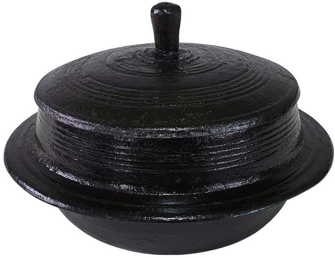 죽마고우 전통 한국 주물솥 길들인 인덕션 겸용 길들인 가마솥 국산, 블랙, 길들인 가마솥24cm(10인용)_인덕션겸용