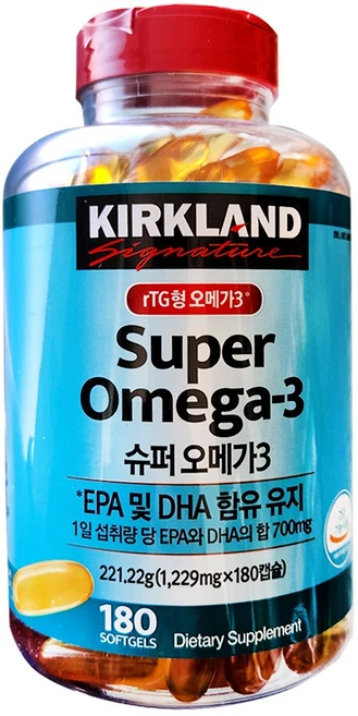 [코스트코] 커클랜드 시그니처 슈퍼 오메가3 알티지 180갭슐, 180정, 1개 - 쿠팡