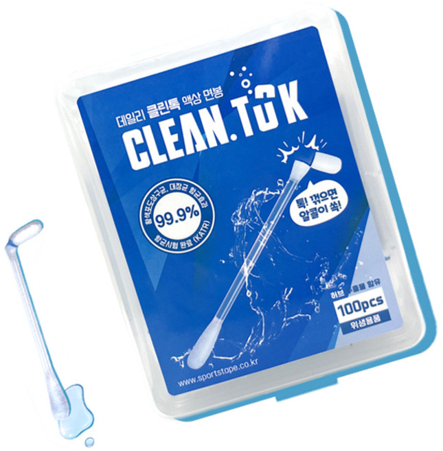 데일리 클린톡 액상 면봉 100pcs, 1개, 100개입