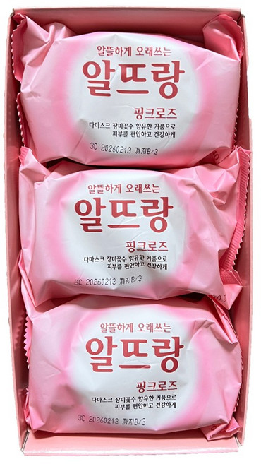 알뜨랑 핑크로즈 비누 140g x 3개