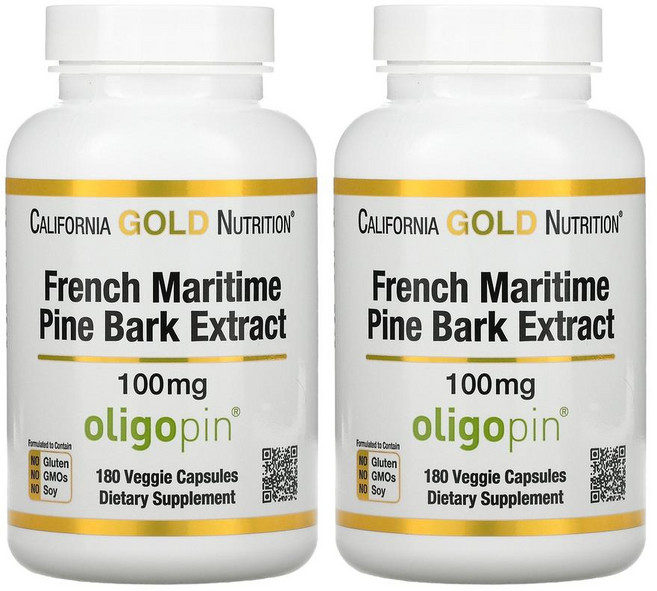 CGN 소나무껍질추출물 올리고핀 폴리페놀 100mg 180캡슐 24주분 2통, 180정, 2개