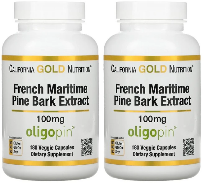 CGN 소나무껍질추출물 올리고핀 폴리페놀 100mg 180캡슐 24주분 2통, 180정 - 쿠팡