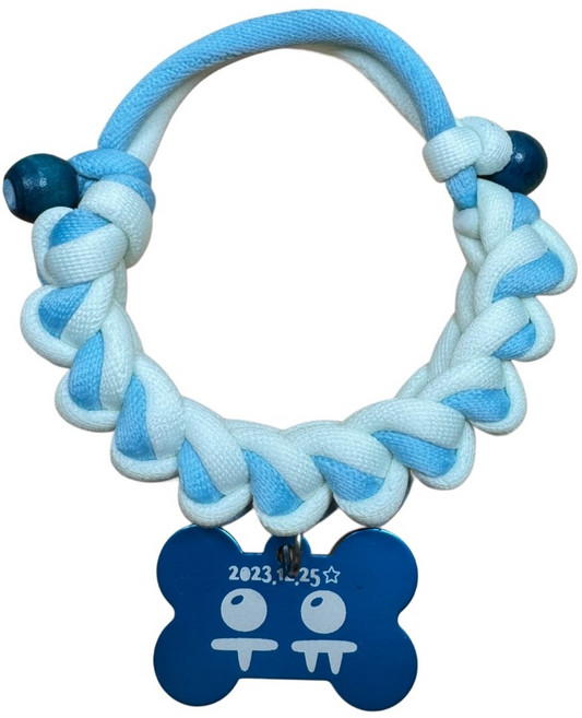 MUNG 두겹 프리미엄 강아지 고양이 인식표 목걸이, 1개, 09.스노드롭 블루