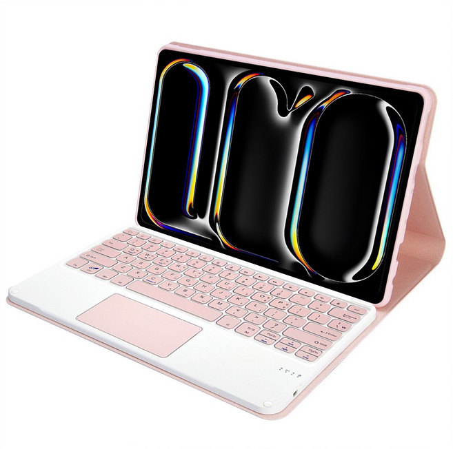 UB 아이패드 호환 터치 트랙패드 키보드 케이스 전기종 펜슬수납, 핑크, 1개