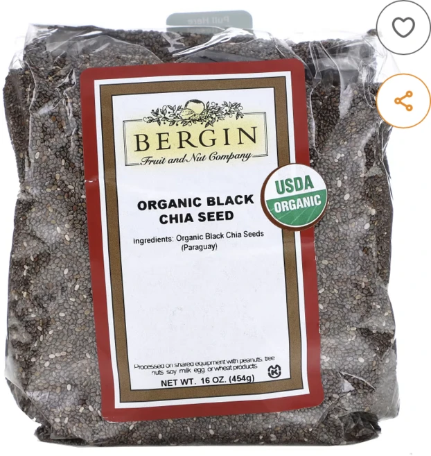 버진프룻앤드너트컴퍼니 유기농 블랙 치아 시드 454g(16oz), 1개, 454g - 쿠팡
