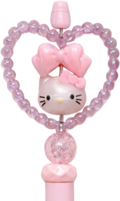 Giutt 핑크 볼펜꾸미기 키트 캐릭터 비즈 볼꾸, 1개, 7번