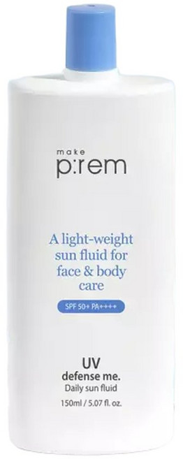 메이크프렘 유브이 디펜스 미 데일리 선 플루이드 150ml (+톤업선10mlx2개), 2개, 10ml
