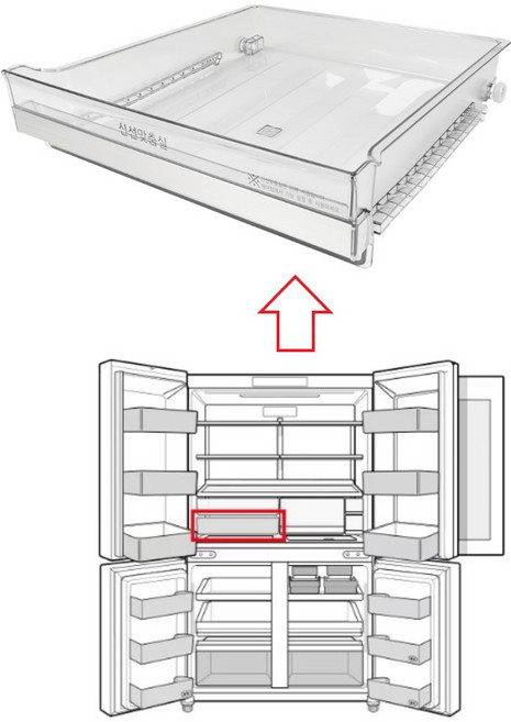 LG 정품 신선 맞춤실용 바구니 1개입 M876GGA181 W826AAA482 W826AAA492 W826GBB182 W826GBB482, 1개, 불투명