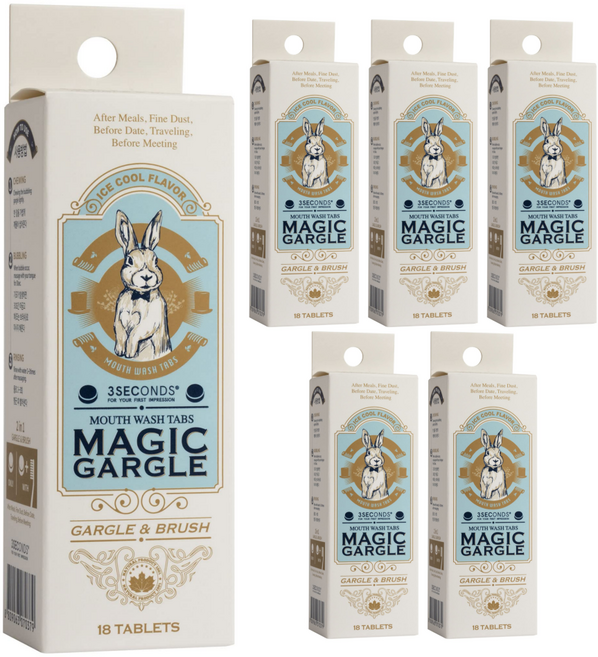 쓰리세컨즈 매직가글 아이스쿨 18p, 15.4g, 6개