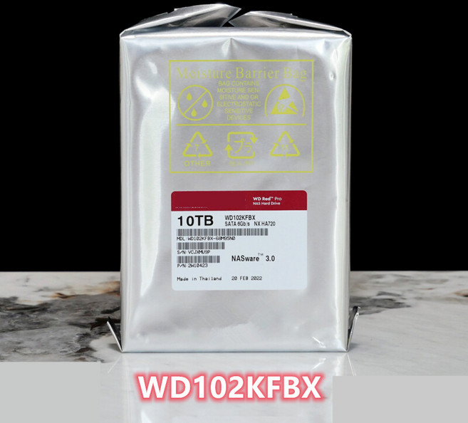Western Digital 10TB WD Red Pro NAS 내장 하드 드라이브 HDD 7200RPM SATA 6Gb/s CMR 256MB Cache 3.5인치 WD102K, 1개