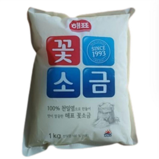 사조대림 해표 꽃소금, 1kg, 6개