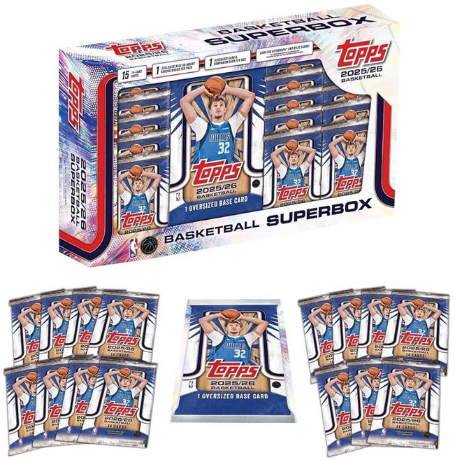 2025-26 Topps NBA 농구 플래그십 컬렉션 트레이딩 카드 박스 (박스당 오버사이즈 카드 1개)