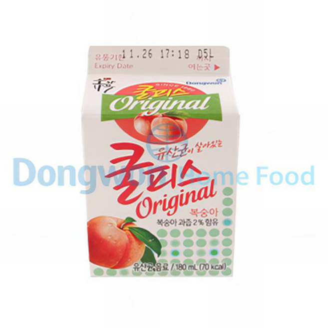 동원 소와나무 쿨피스 복숭아, 180ml, 10개