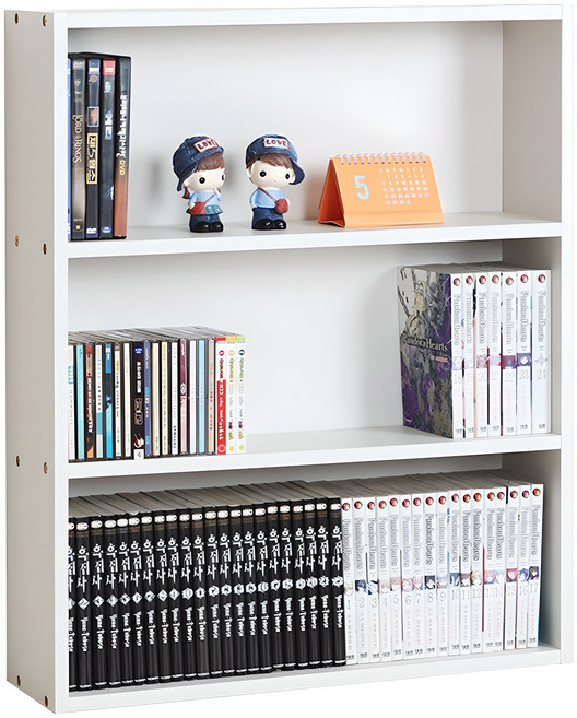 모던 D170 슬림 책장 600, 크림화이트, 3단