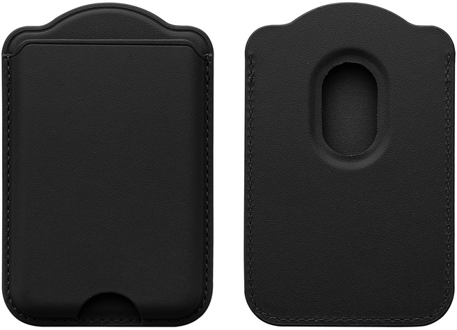 옐로우베이스 맥세이프 비건 레더 카드 지갑 갤럭시 호환 수납, 1개, 블랙