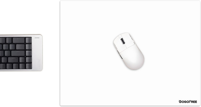 GOGOFREE 강화유리 마우스패드 게이밍 마우스 패드 L, 1개, 화이트 30*40