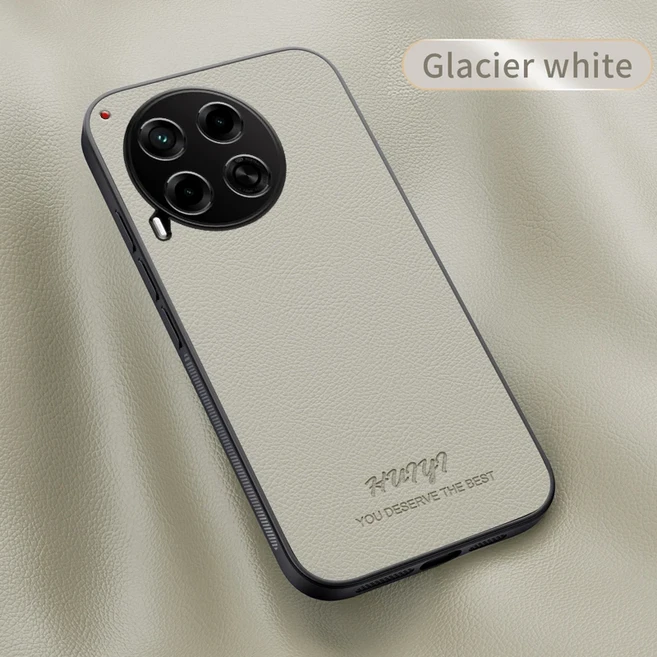 Tecno Camon 30 용 가죽 케이스 4G 5G 자동차 마그네틱 홀더 무선 충전 실리콘 하드 폰 커버 TecnoCamon30, 01 Camon 30 4G, 02 White