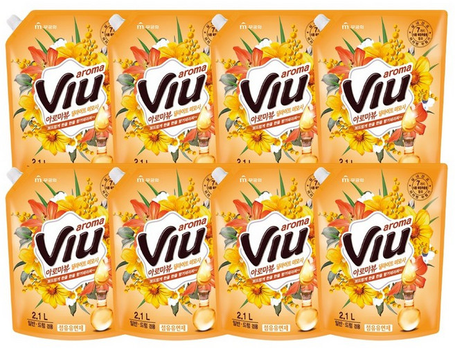 무궁화 아로마뷰 섬유유연제 딜라이트 미모사 2.1L X 8개 X 1BOX, 1박스