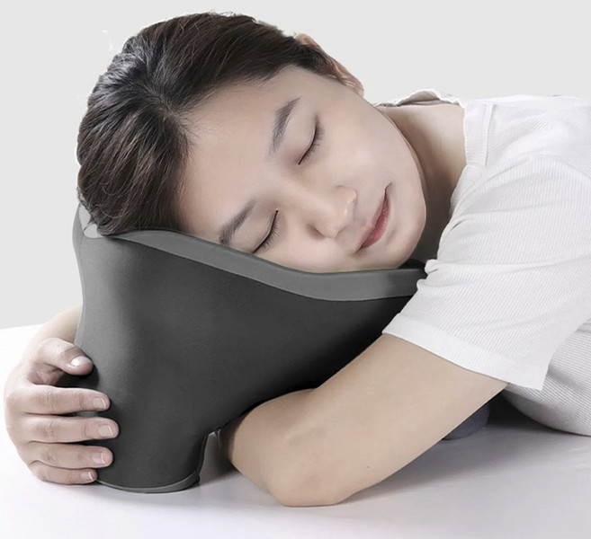 인체공학 메모리폼 엎드려자는 베개 사무실 팔베개 목쿠션, 투톤그레이