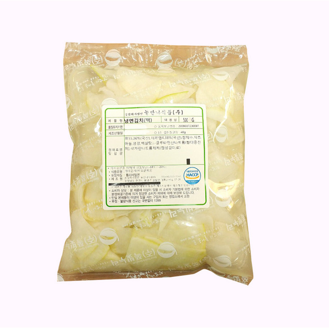 냉면 백무김치 냉면백무김치 500g 3개 우리 농산물 100% 쪽빛누리